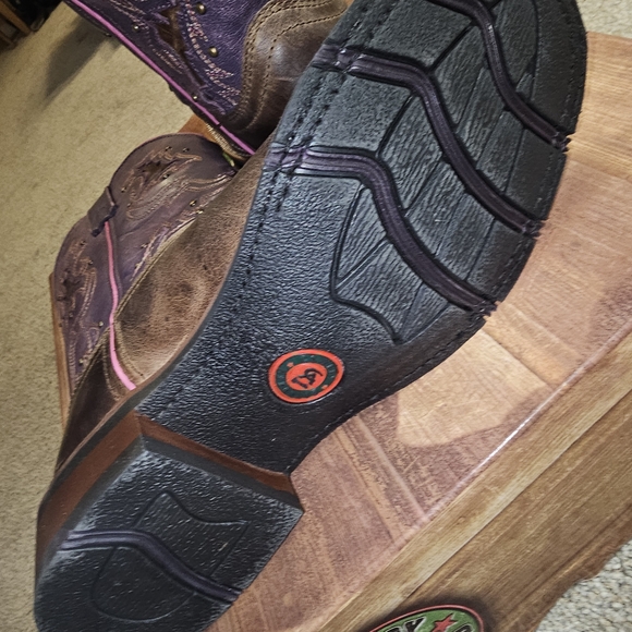 Laredo Purple and Brown Women's Western Boots - Picture 6 of 14